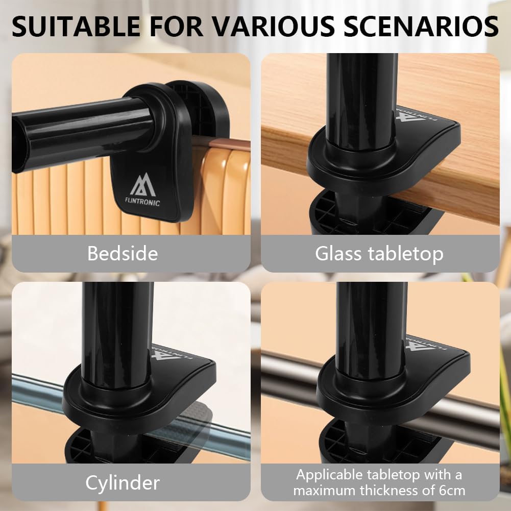 flintronic Porta Cellulare da Collo, Collo Oca Supporto Regolabile, Supporto Cellulare con 2 clip, Supporto Telefono, Universale Stand per iPhone, Switch, Samsung, Dispositivi da 4-12”, 80cm