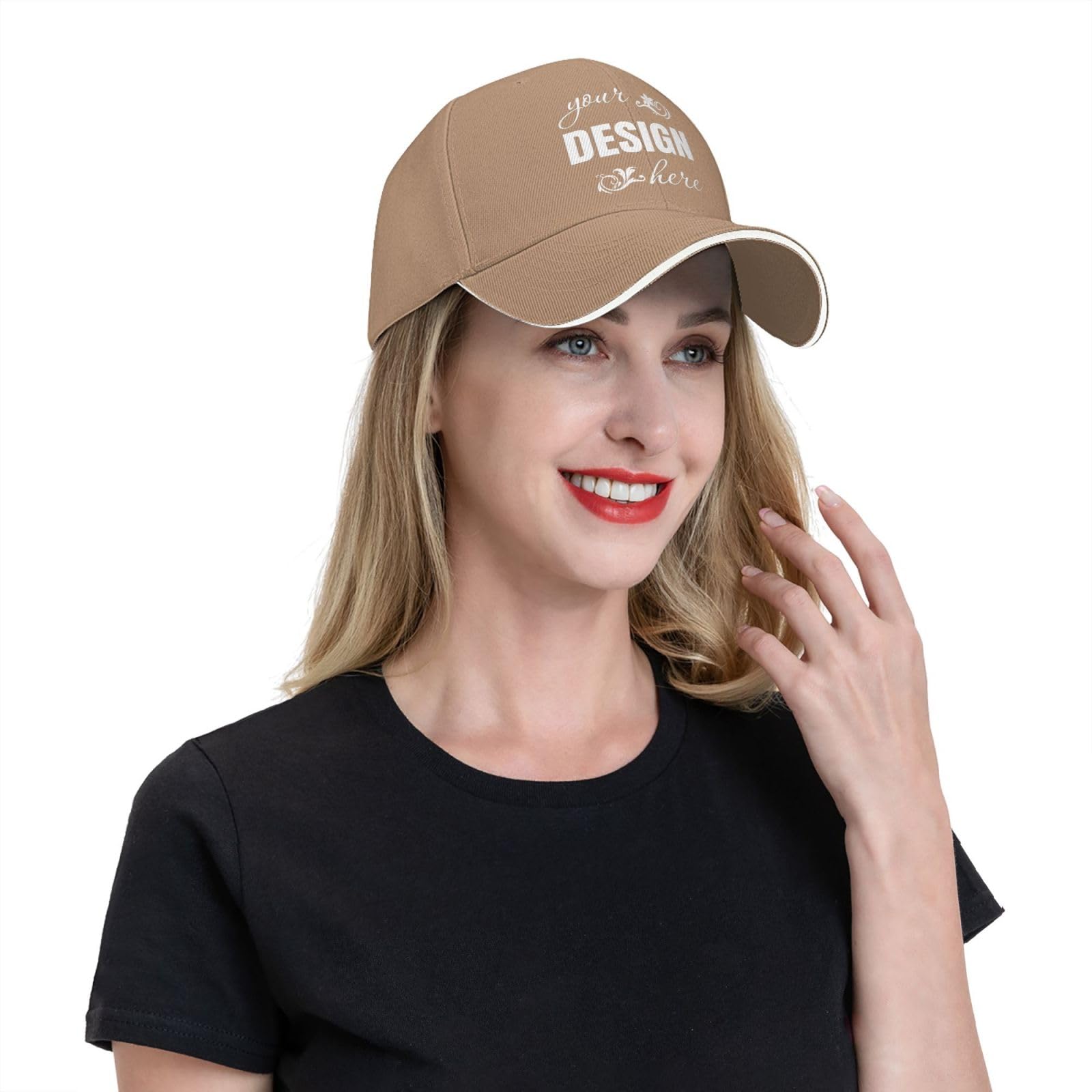 Gorra de Béisbol Personalizada - Diseña tu Propia Gorra con Foto y Texto, Gorra de Sándwich Ajustable para Hombre y Mujer, Gorra Deportiva Estructurada y Transpirable — view 5
