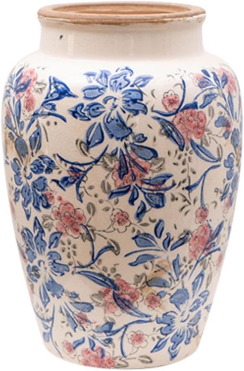 Vase Tabletop Flower Vintage Ceramic Vases Fresh Hydroponics Dried Arrangements Living Room Coffee Table Bedroom Decorations