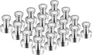 20Pcs Metal Magnetic Push Pin Magnet, Push Pin Magnet, Fridge Magnet Magnetic Thumb Tacks for Kitchen, Refrigerator, Office, school, Whiteboard, Brushed Nickel - coolthings.us