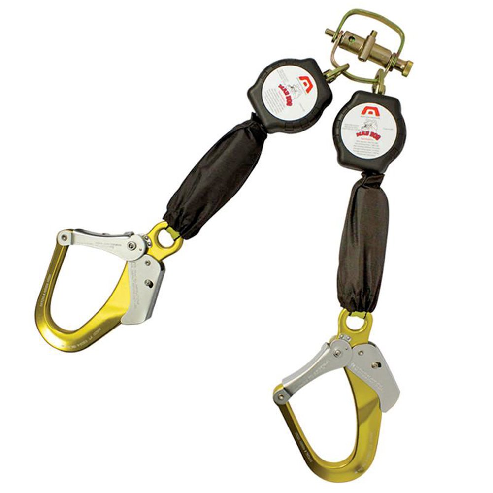Madaco Mad Dog Roof Construction Fall Protection Heavy Duty Industrial Safety Dual 6' Self Retractable Shock Pack Lanyards SRL-9167C-TWIN60249