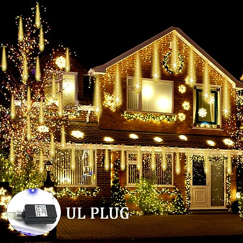 Weepong Christmas Lights Outdoor Falling Rain Meteor Shower Lights 12-inch 8 Tube 192 LED $6.49 AC - image 4