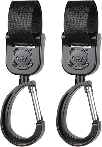 Miniatura 7 de ljhnba 2 ganchos para cochecito de bebé, ganchos multiusos para cochecito de bebé, organizador de cochecito de bebé, 2 unidades