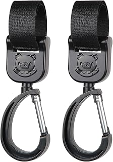 Limtula 2 ganchos giratorios de 360 grados para colgar bolsas de pañales