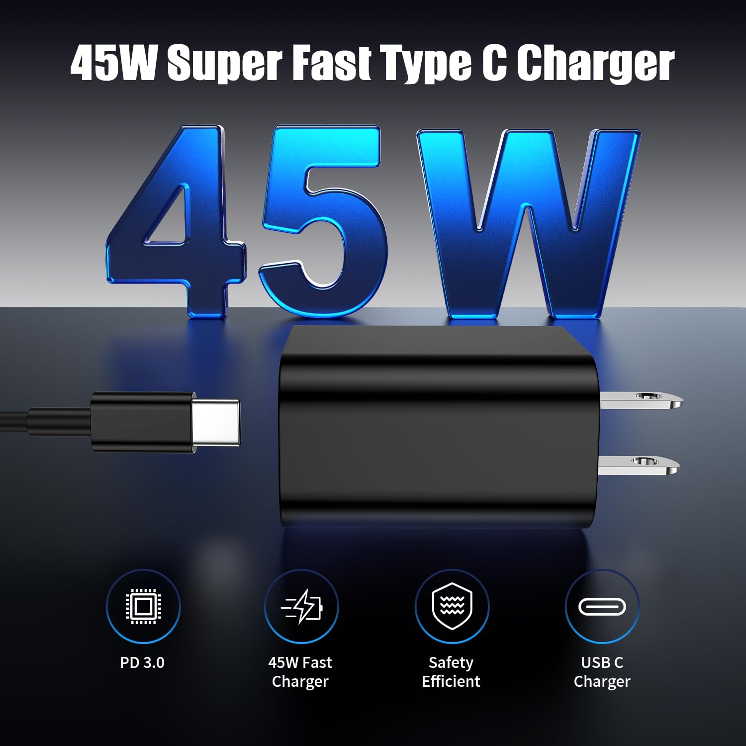 3Pack USB C Charger for Samsung Galaxy S24 Ultra, Super Quite Fast Charging Type C Block with 6FT C to C Cord for Samsung Galaxy Tab S9 S8 S23 Ultra S22 Ultra S23 S22 S21 Note 10 Plus 20 - Image 2