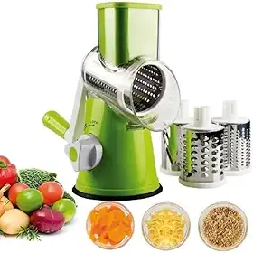 Ralador Fatiador de Verduras e Legumes Retrô 3 em 1 C/Manivela