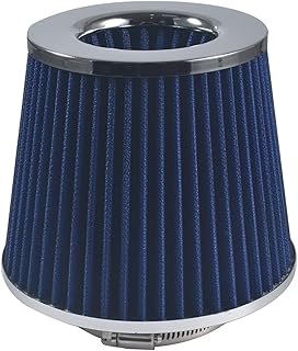 OQUGRHR Filtro de admisión de aire de cono de alto flujo universal de 76 mm, color azul