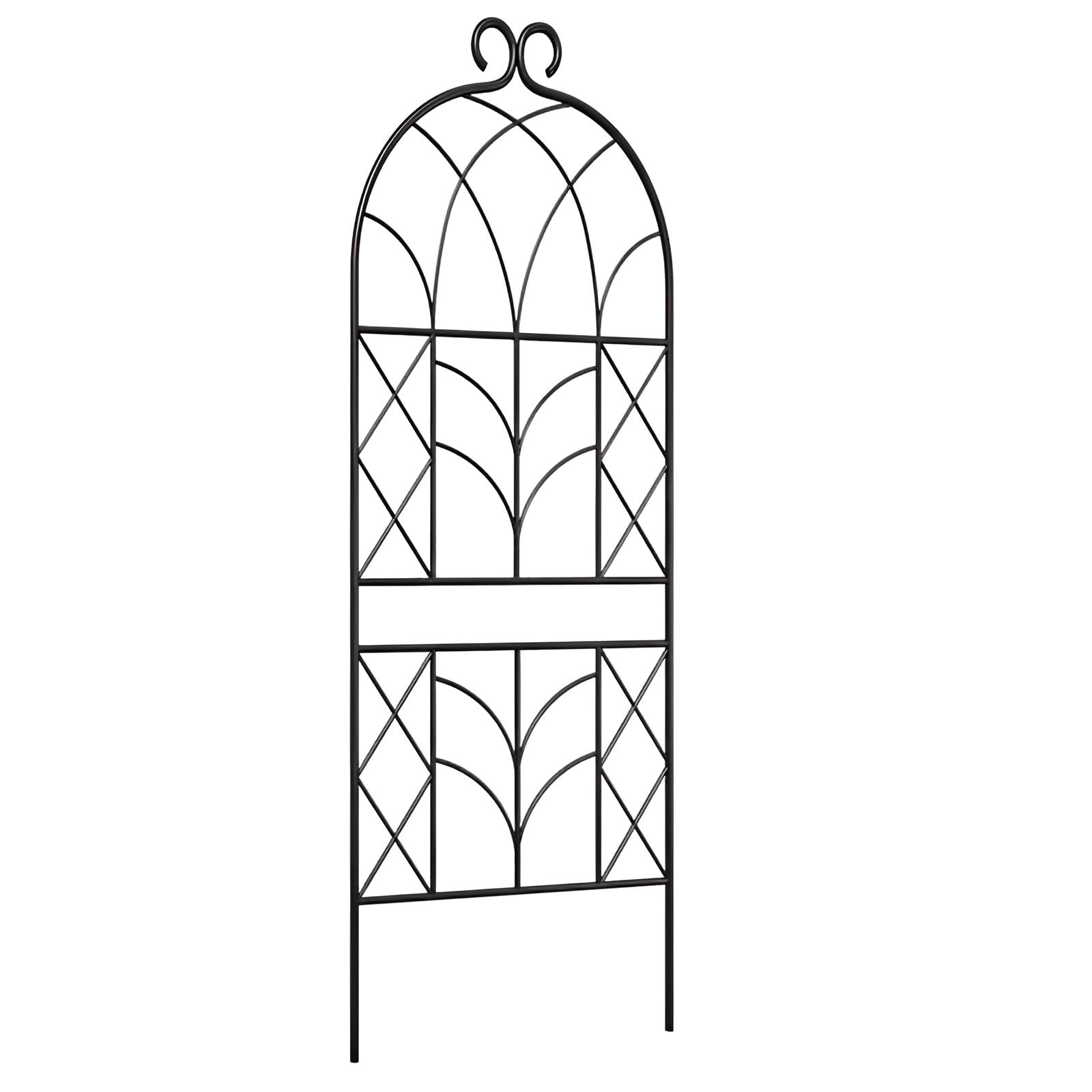 Kute żelazne kratki ogrodowe do roślin pnących, szerokość 0,5 m, metalowa podpórka do roślin z cukinii, kwiatów i warzyw, 150 x 50 cm