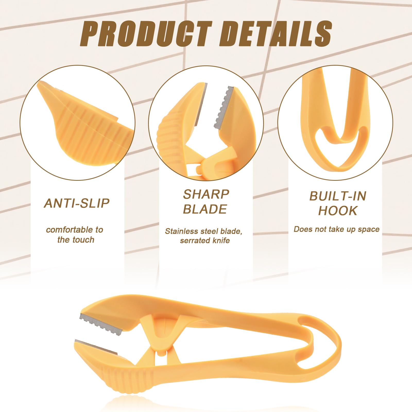 2 peladores de ajos, pinzas de ajo con agujero para colgar, clips de pelado manual, herramientas de cocina simples y fáciles de multiusos para evitar el olor en tus manos (naranja) 4