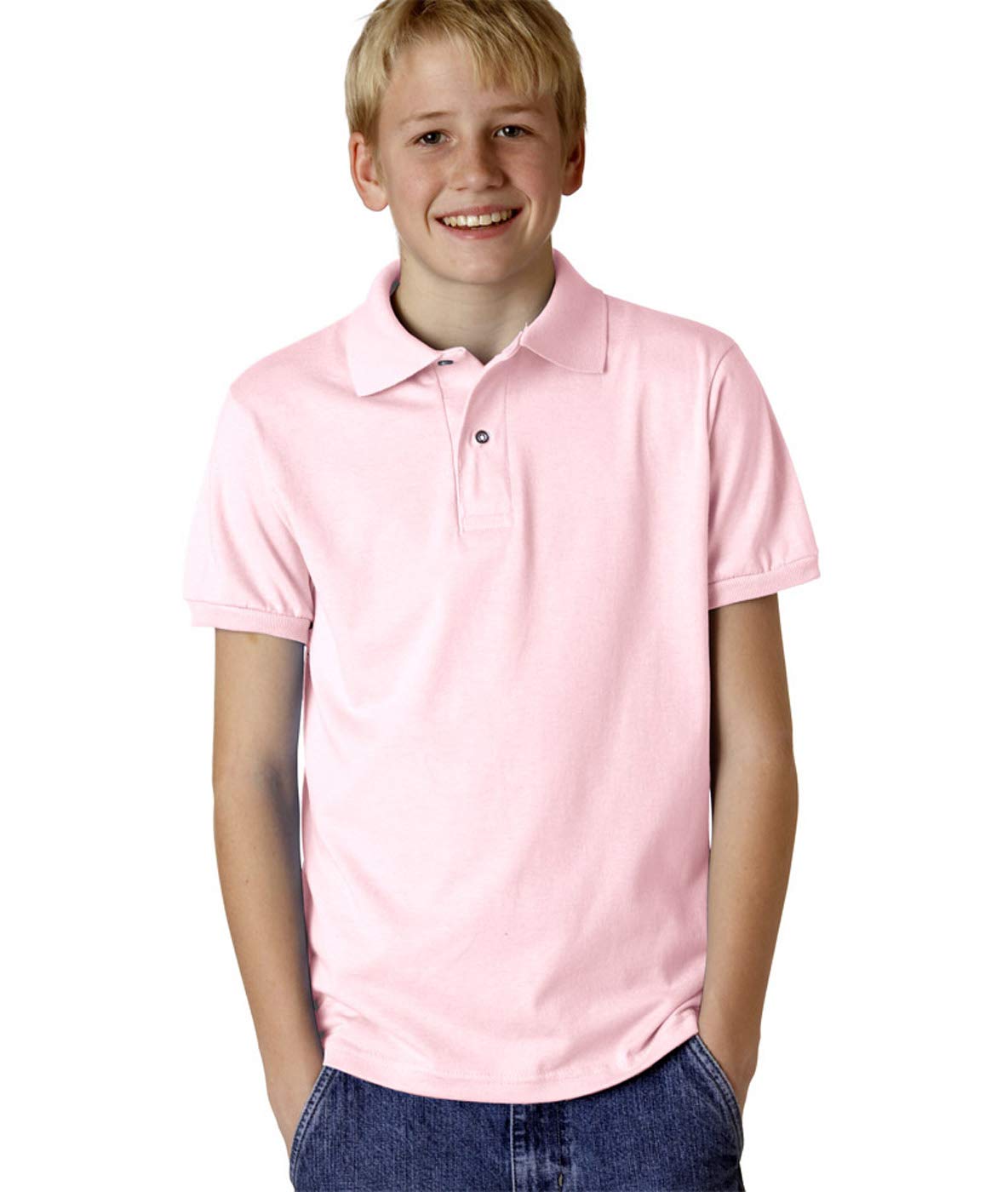 Jerzees SpotShield Short Sleeve Uniform Polo (2-Pack) T-Shirt Bambini e Ragazzi