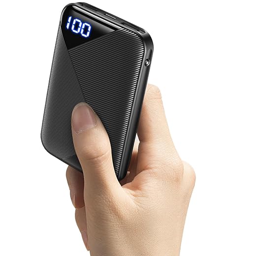 Batterie Externe, Mini USB C Triple 3A EAFU 10000mAh