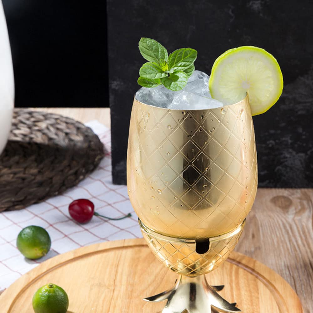 500 ml/18oz Ananas forma creativa personalizzata cocktail tazza in acciaio inox per fare un cocktail