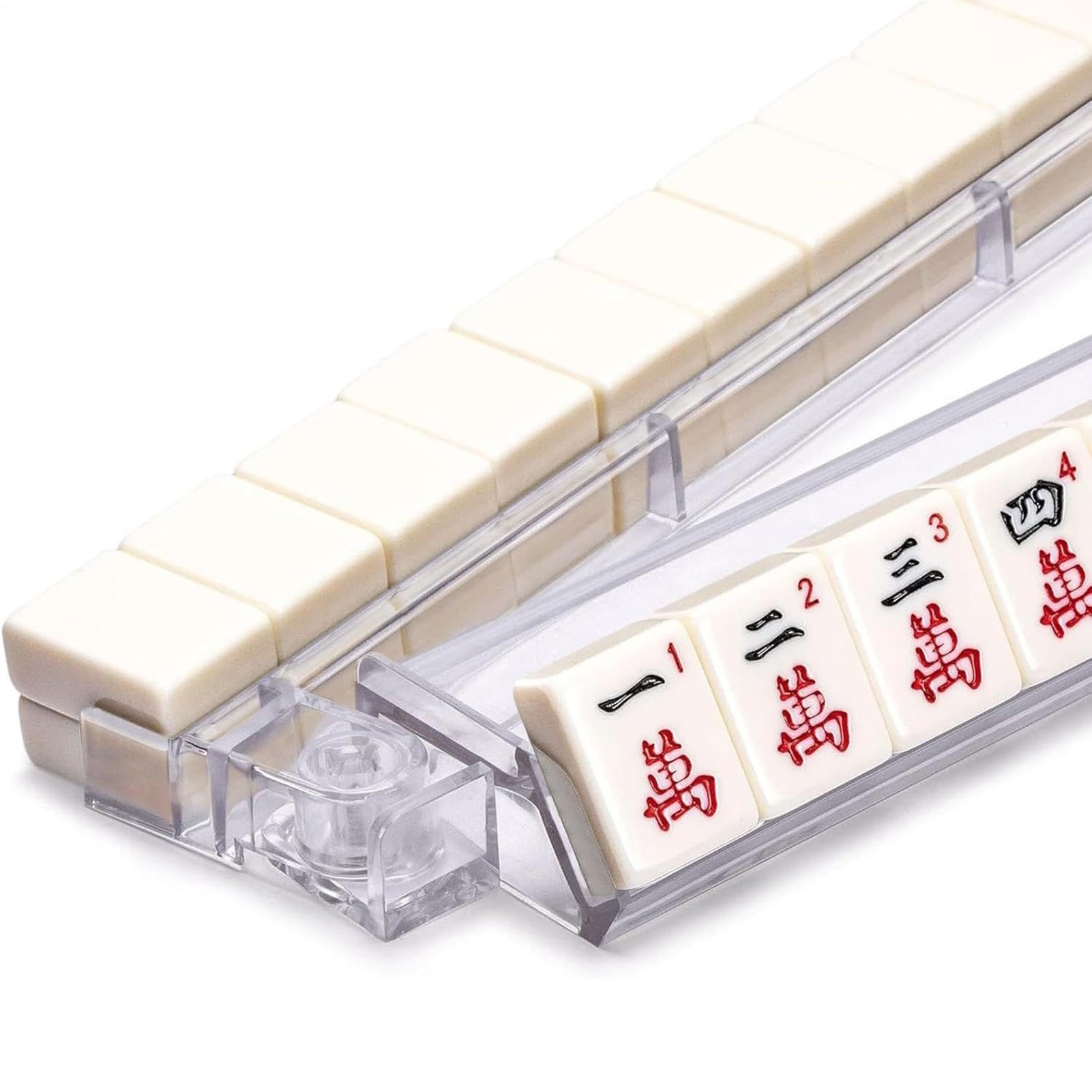 Generisch Mahjong Racks Pushers, organizer na płytki, akrylowy organizer na deskę do gier, 4 sztuki, do domu, na imprezę rodzinną, akcesoria podróżne, do organizacji gier, do codziennego użytku, 170 g