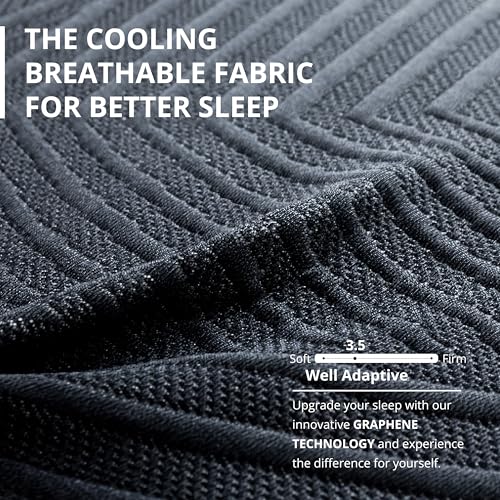 Image of MLILY EGOHOME 12 Inch California King Memory Foam Mattress for Cooling Sleep, Pressure Relief Cooling Copper Gel Bed in a Box, Foam Made in USA, CertiPUR-US Certified, Medium Plush, 72x84x12 Black