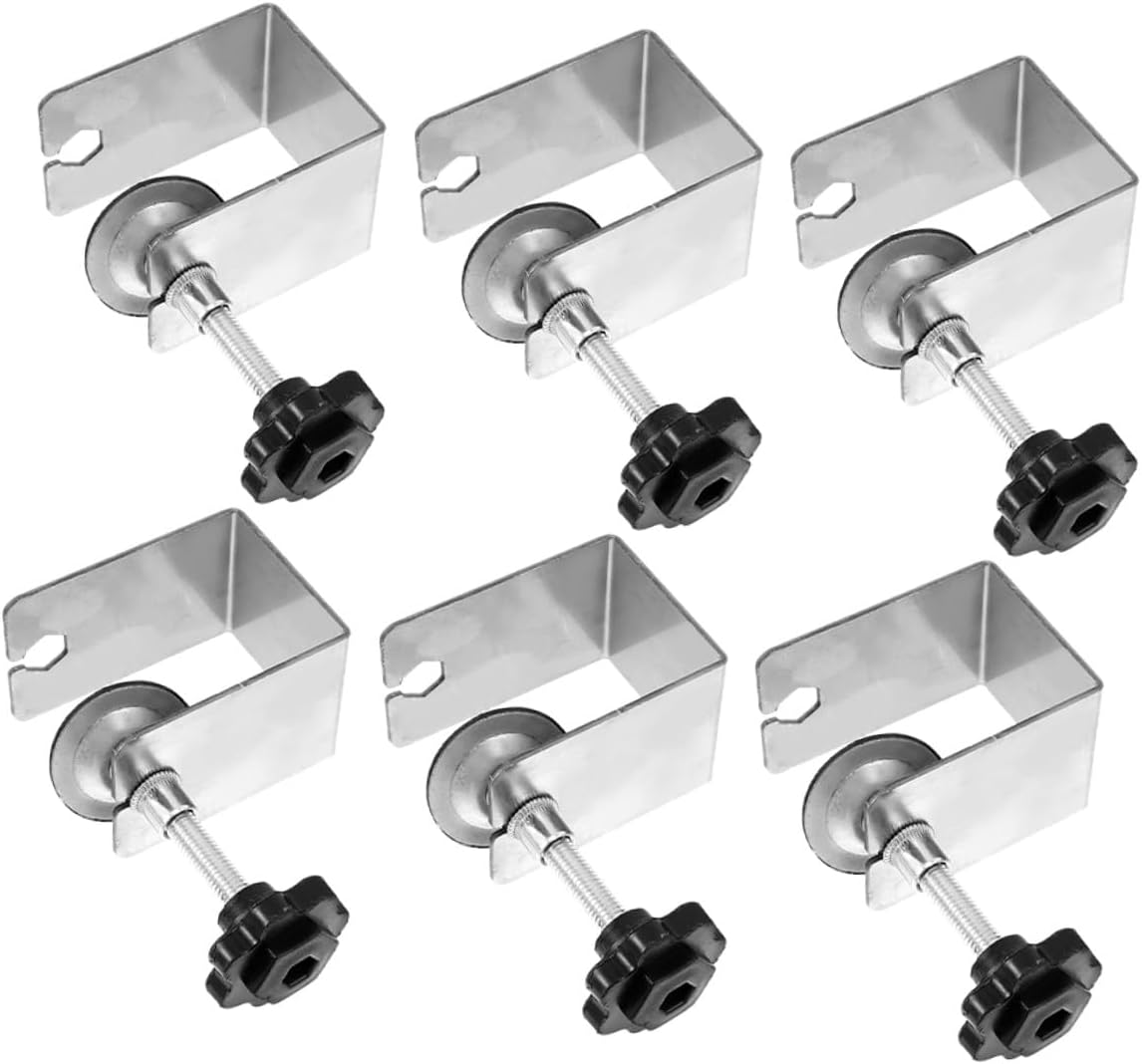 GALPADA 6pcs Stainless Steel Drawer Fixing Clamps C-clamp Cabinet Mounting Clips for Woodworking Panel Installation Tools Front Drawer Assembly