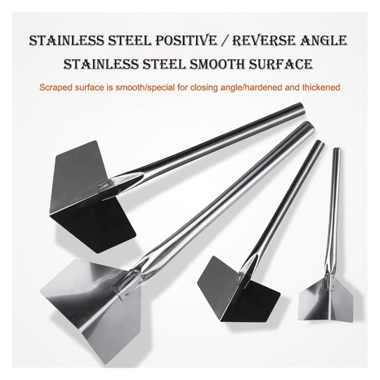 Cazzuola per cemento, Cazzuola angolare in acciaio inox for cartongesso, stucco for pareti, fango, strumenti for lisciatura di edifici interni ed esterni(Positive Angle,L)