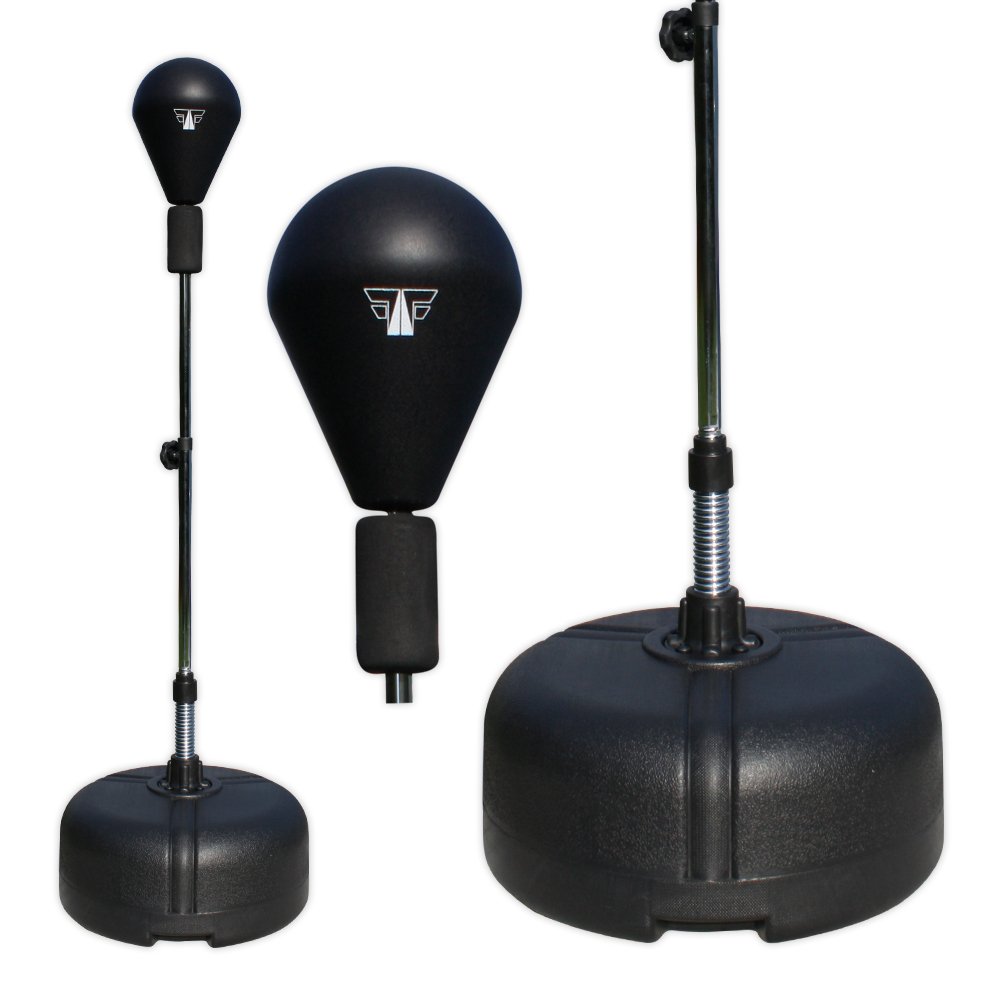 FOX-FIGHT Saco de Boxeo de Pie con Bola de Velocidad, Punching ball, Entrenador de boxeo de pie ,Base 50 cm Altura 120 - 160 cm
