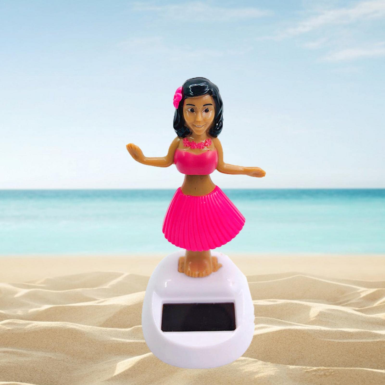 Danzatrice hawaiana auto, statuetta solare , ballerina hawaiana auto che si muove, creatività statuetta hawaiana auto solare danza giocattolo ufficio forniture