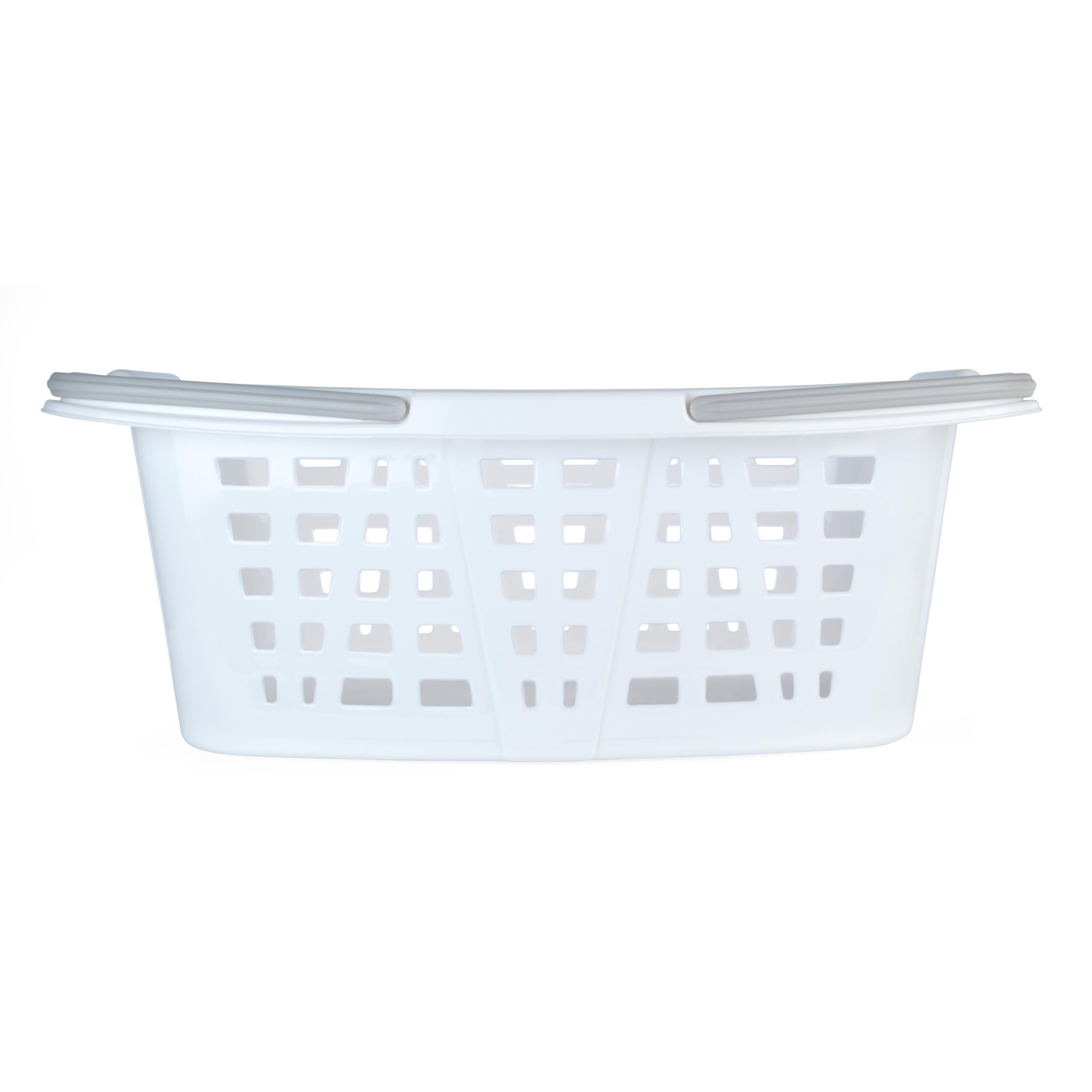 Opvouwbare Wasmanden Set Van 2 - Pop-up Organizer Voor Speelgoed En Was Hangend Met Handvat Wit En Grijs