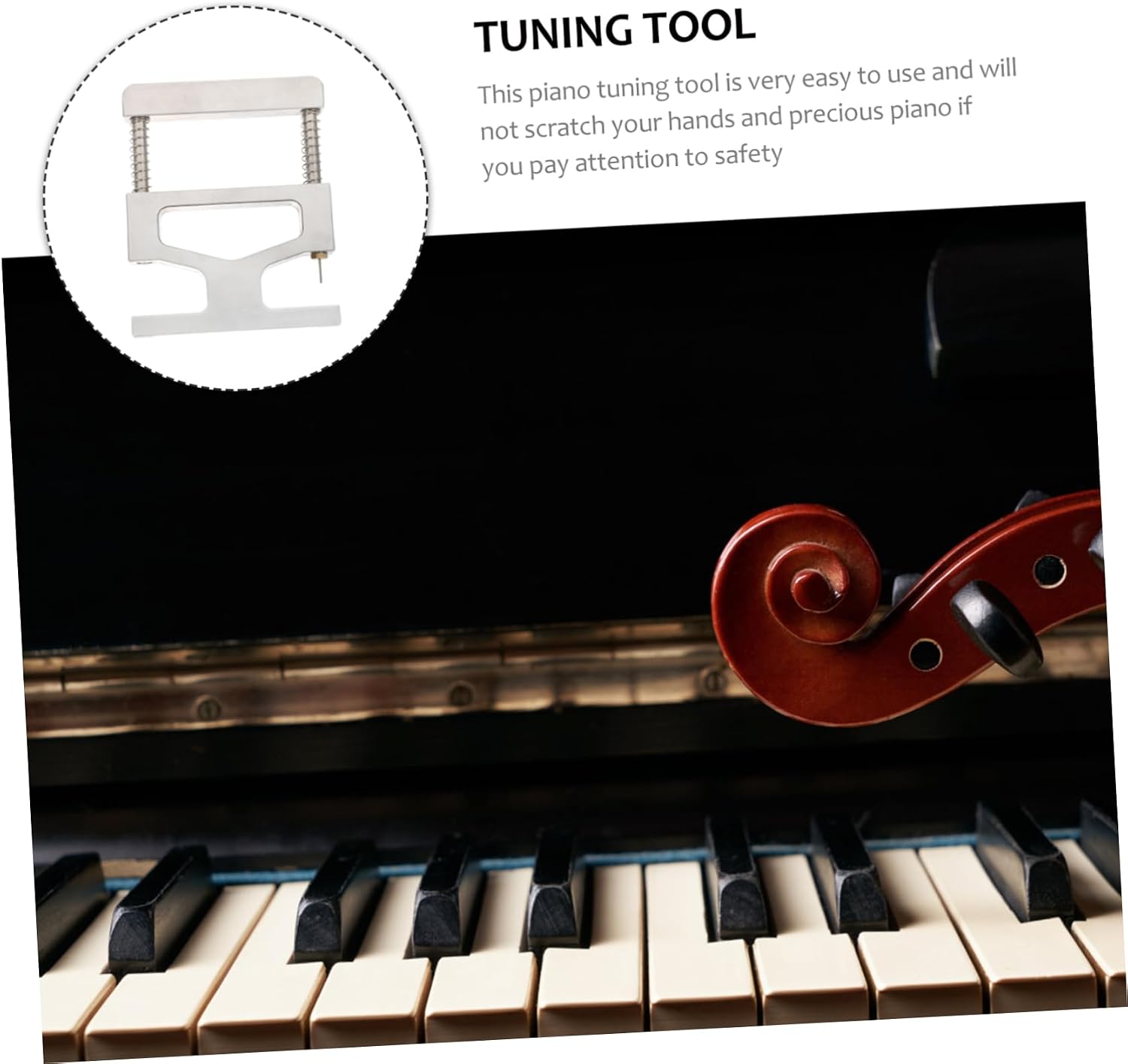 SHOWERORO 1pc Sturdy Piano Tuning Tool Easy Install Maintenance Accessory for Upright Pianos Lightweight and Portable Needle Supply for Professional and Beginner Pianists