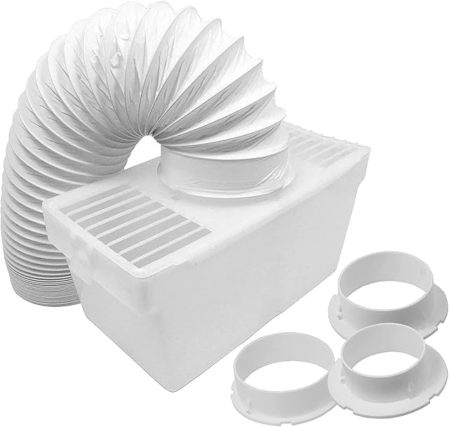 SPARES2GO Universal Vent Hose Condenser Kit with 3 x Adapters for Tumble Dryer (1.2m)