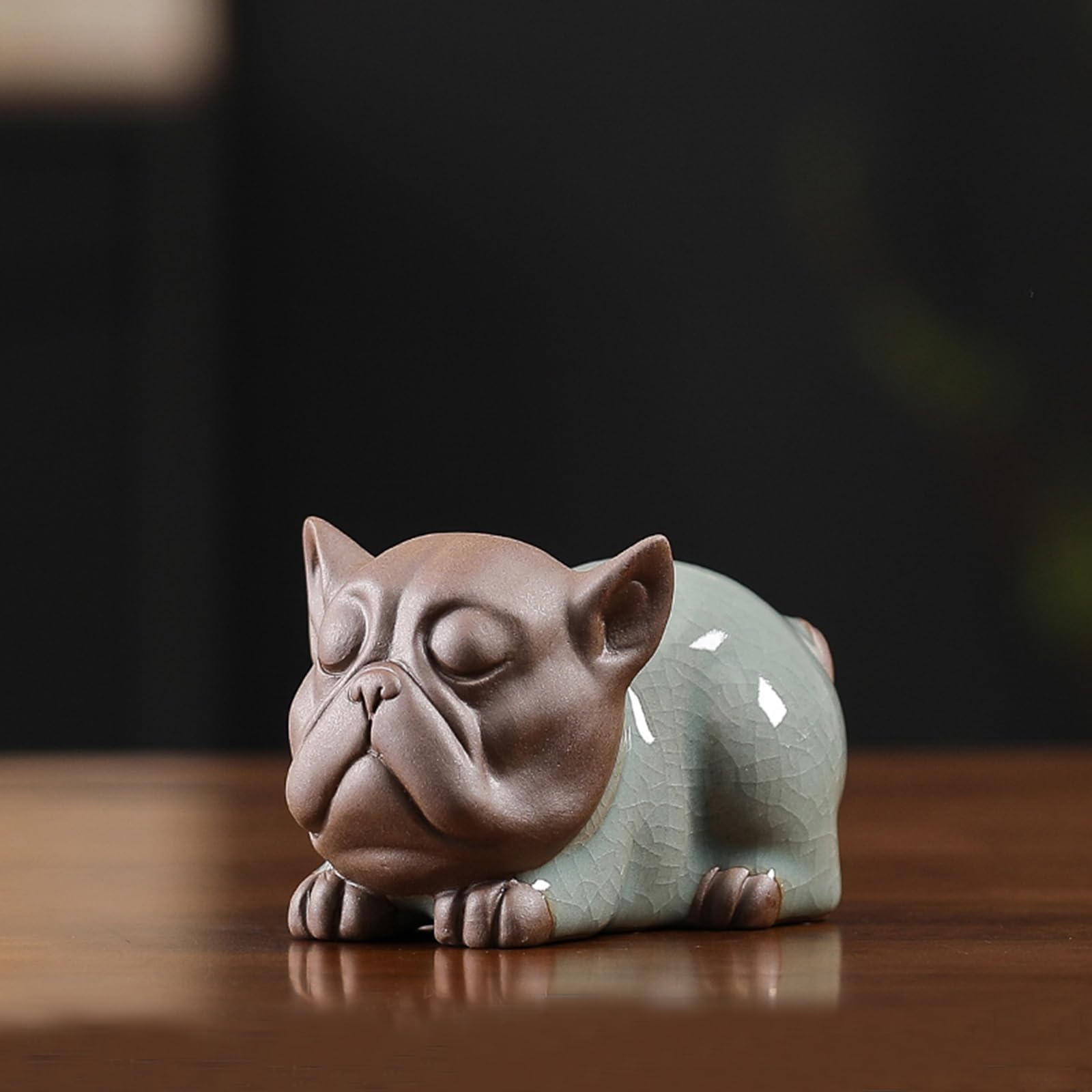 YUZDNM Ceramic animal figurines, Chinese zodiac animal sculptures, symbolizing success and wealth, a lucky gift(#a)