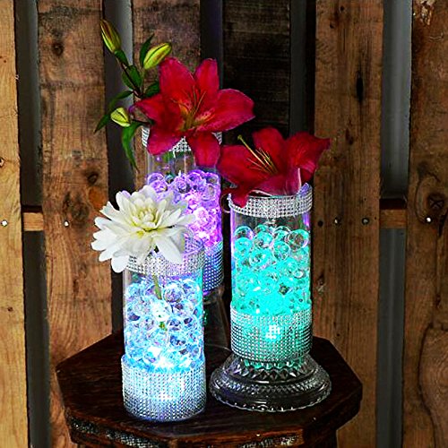 Image of Submersible LED Lights cr2032 Battery Powered Underwater Waterproof LED Tea Light Candles for Events Wedding Centerpieces Vase Floral Xmas Holidays Home Decor Lighting(Pack of 12) (Multi-colored)