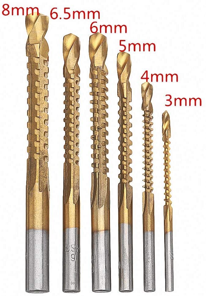 Wiertło kobaltowe do metalu śruba spiralna do drewna metryczne gwintownik kompozytowy wiertło kręte do wiercenia 3mm 4mm 5mm 6mm 6.5mm 8mm (kształt trzonka: okrągły uchwyt) (okrągły uchwyt)