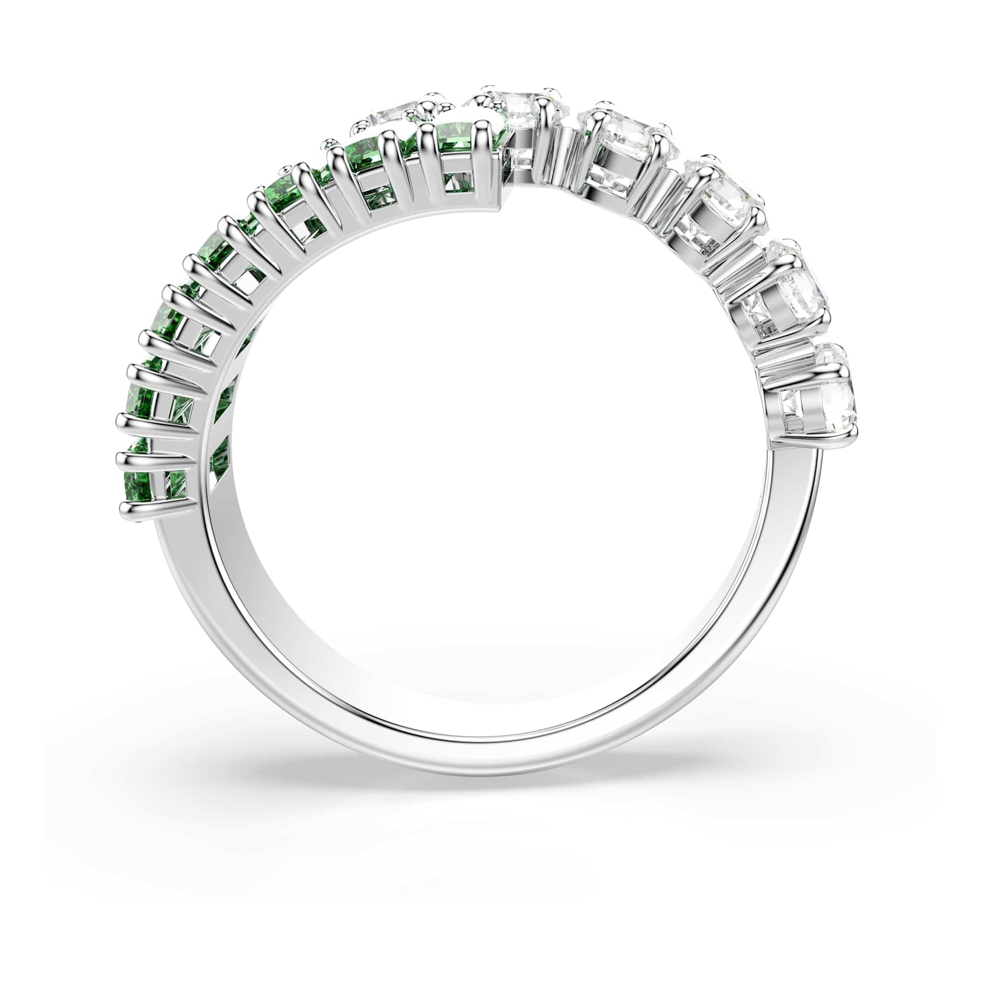 Swarovski Matrix Collezione bague, tailles mixtes, vert, plaqué rhodium