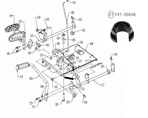 Miniatura 5 de Reemplazo 741-3065B Rodamiento hexagonal para 247288841, 247274020, 24727432, 247274320, 247289060, 247288851 Compatible con MTD Cub Cadet LT1022,
