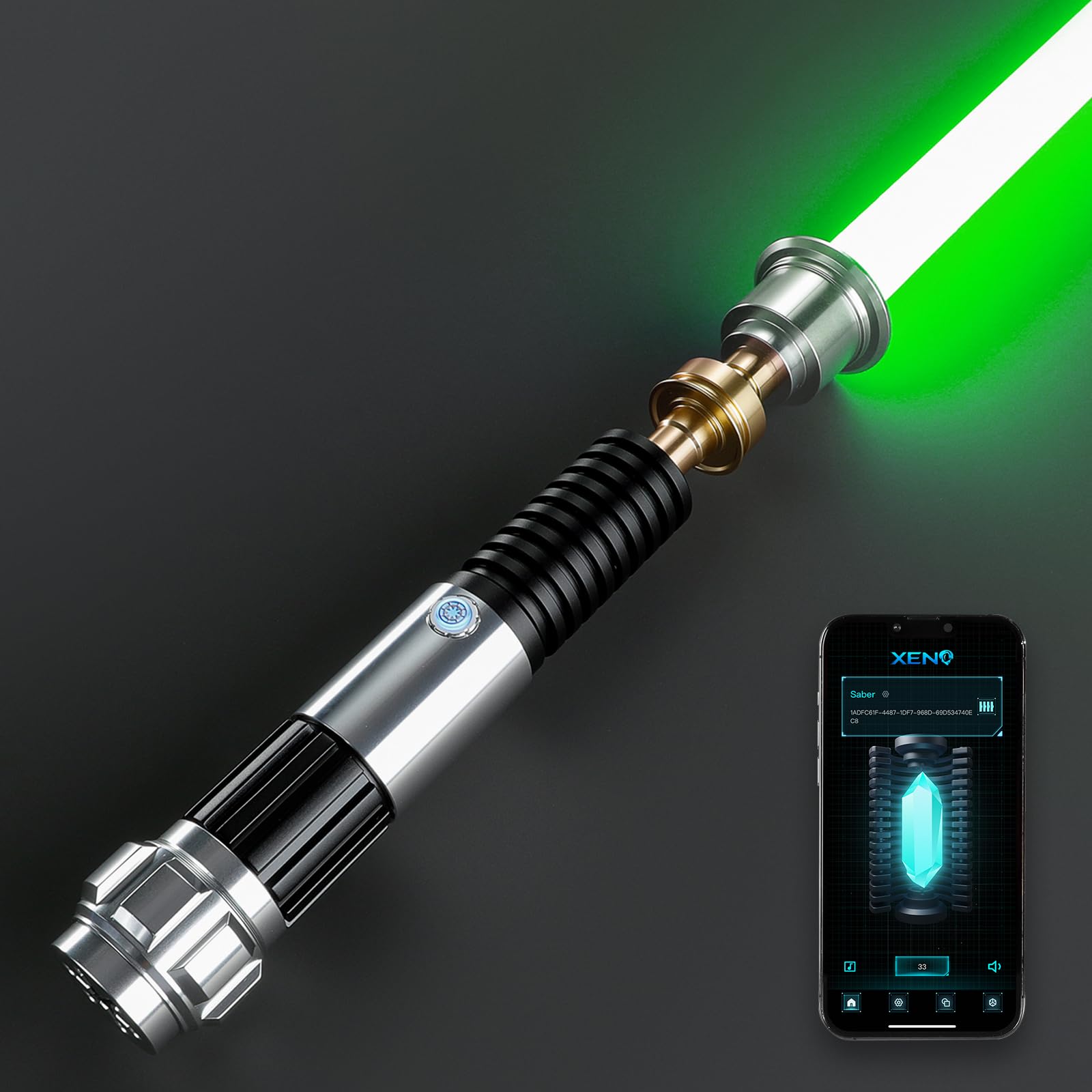 DAMIENSABER Upgrade RGB3.0 Light Saber, Motion Control Smooth Swing Light Sabers,16 Sound Fonts Saber with Infinite Color Changing,Obiwan Light Saber