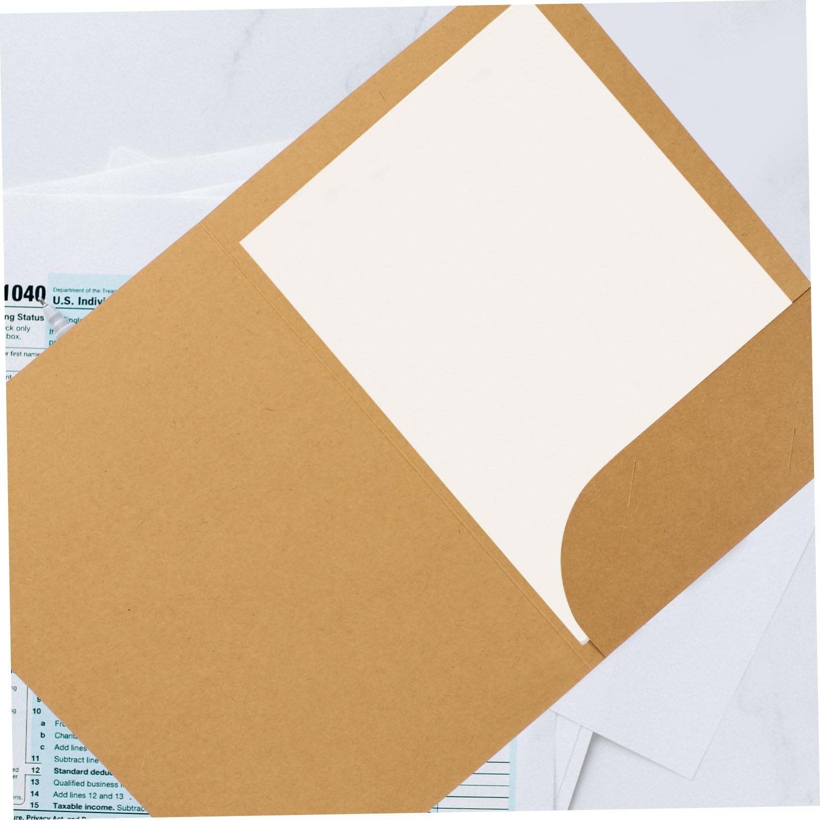Dokumentenmappe und Verschleißfestigkeit mit Schreibfunktion für Büro 20 Stück Pappe aus Kraftpapier im Praktischen A4 Format und Studium