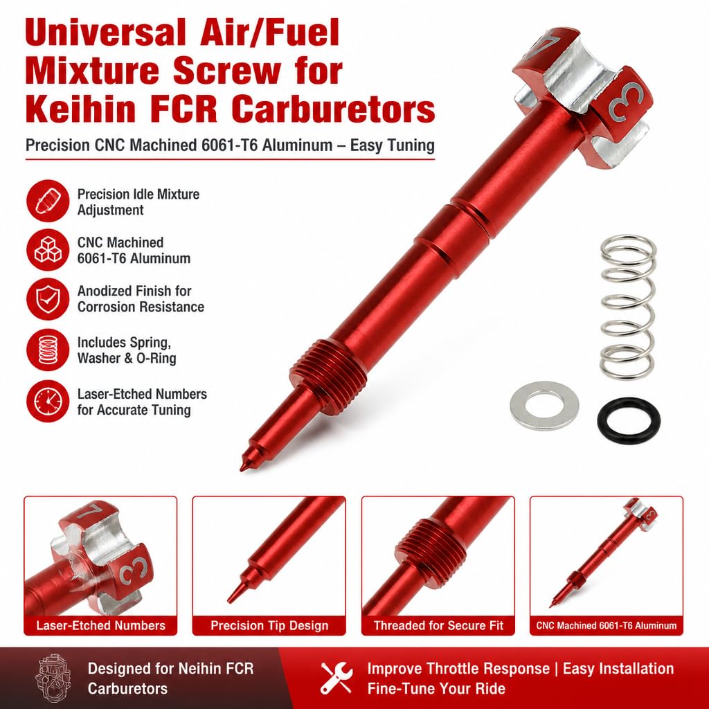 Amazon.com: Air Fuel Mixture Screw for Keihin FCR Carb for Honda