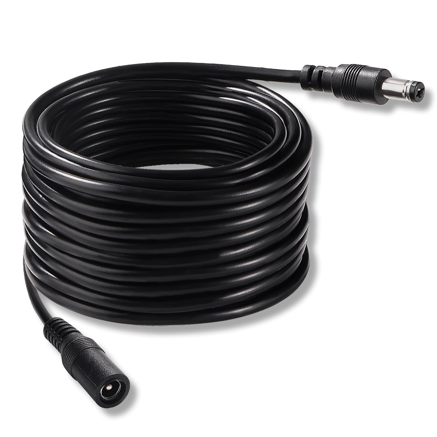 KUOQIY 10m 5.5x2.1 mm 24V 12V DC Power Extension Cable, Male to Female Power Extension 22AWG, for CCTV Security Cameras, Router, Black