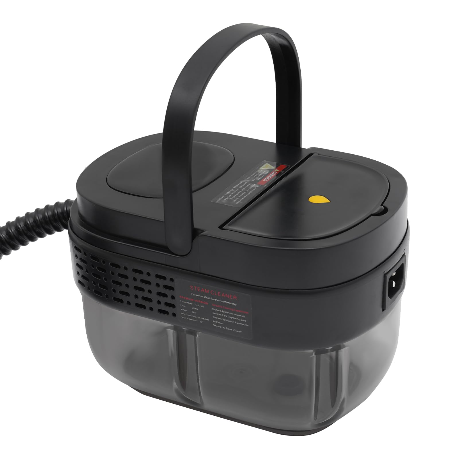1500 W, przenośna, wydajna, ręczna myjka parowa, 1,6 l, z 3 trybami regulacji, czas nagrzewania 15 s, w zestawie z różnymi dyszami, ciśnieniowa myjka parowa do domu i kuchni