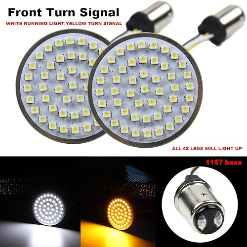 Miniatura 2 de Eectra deslizamiento LED señal de giro luces de motocicleta 2 "1.969 in bala estilo LED señales de giro panal para moto Sportster Softail Touring