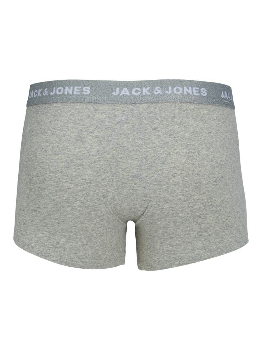 Jack&Jones męskie bokserki JACBASIC Plain Trunks, 5 sztuk, czarne/szczegóły: Black-Navy Blazer-Surf The Web-LGM, M (5 sztuk), czarny, m