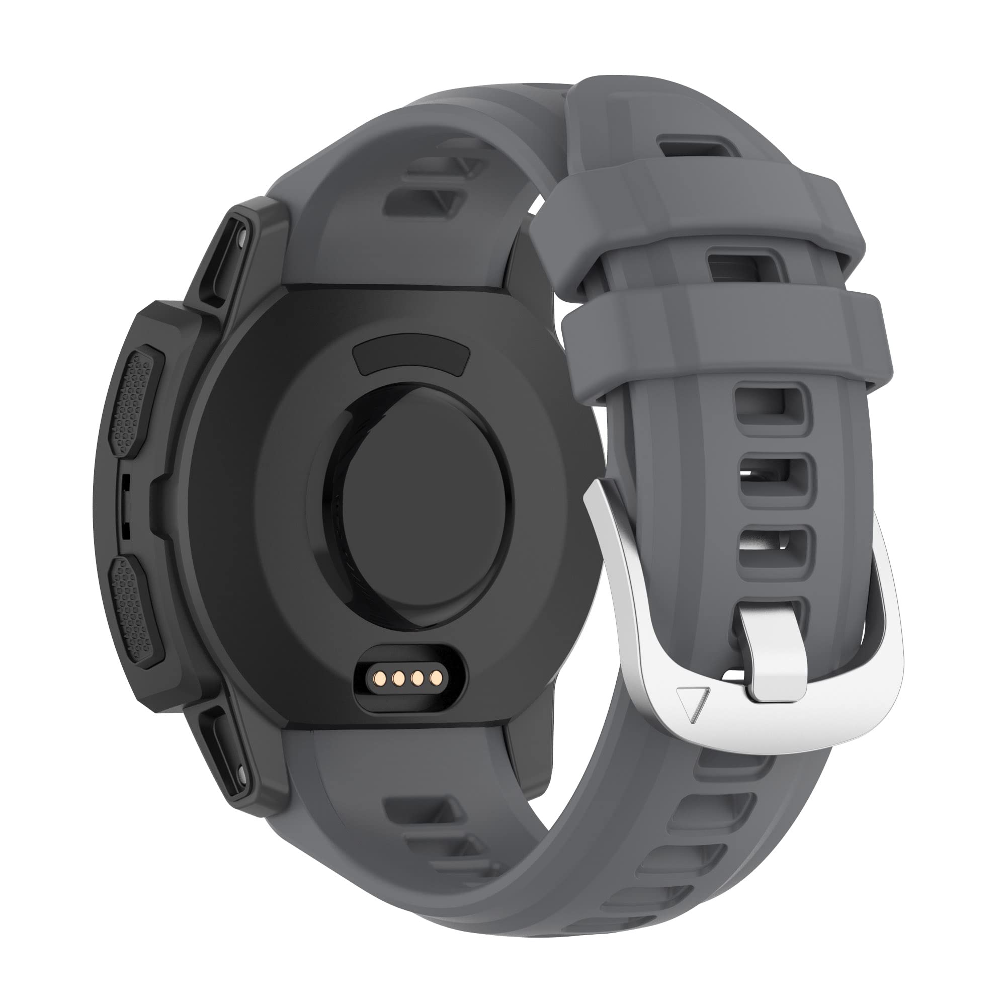 REYDA Silicone Strap Compatible for Garmin Instinct 2S, 20mm Watch Strap Soft Comfortable Breathable Silicone Bracelet Metal Buckle Sport Wristband Replacement Strap for Garmin Instinct 2S Smart Watch