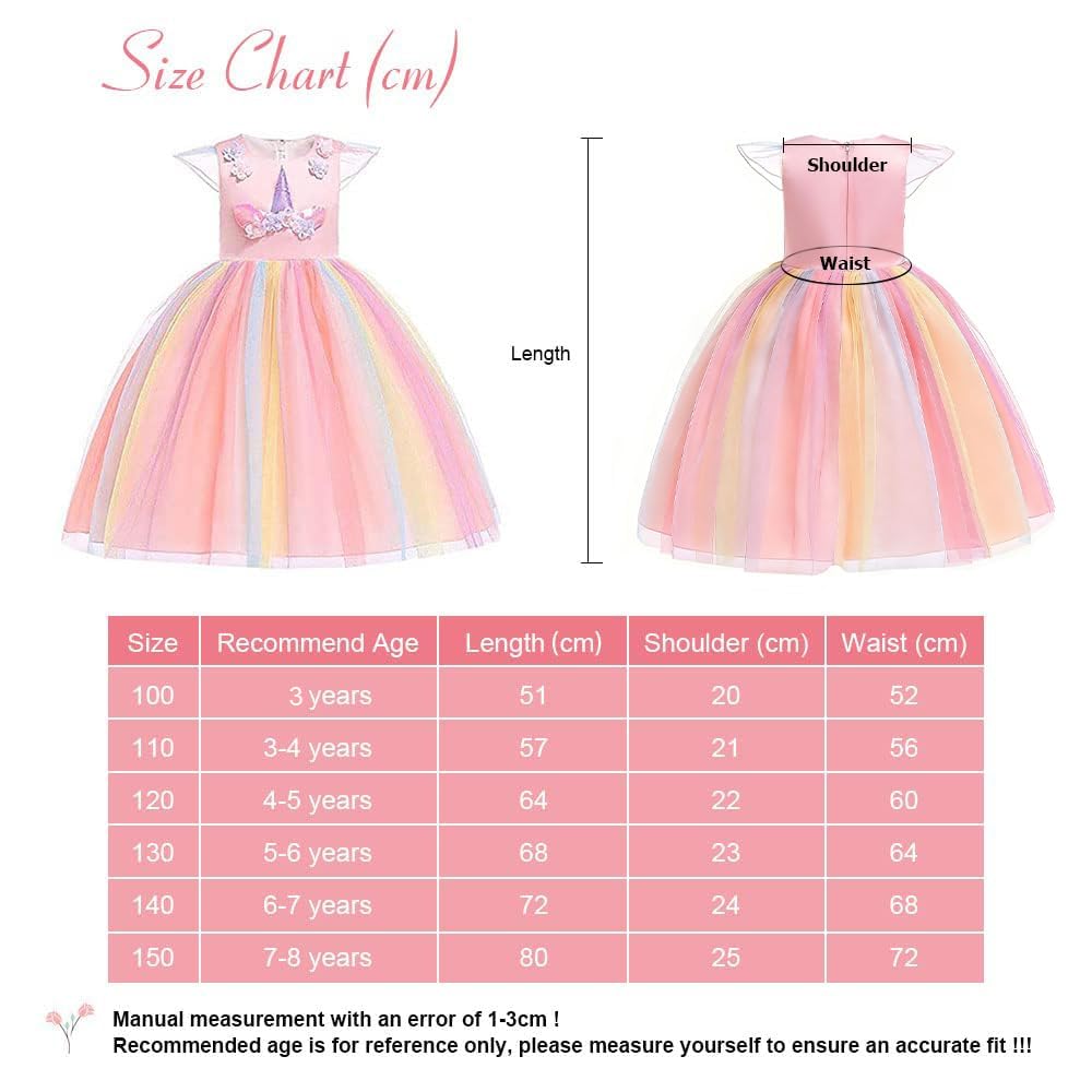 URAQT Vestito da principessa, da bambina, per cosplay, carnevale, feste, matrimoni, principessa, con collana e fascia