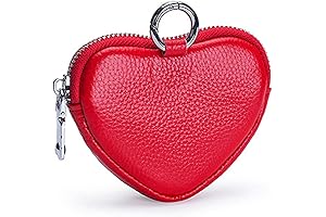 Eye-Catching Red Heart Coin Purse Keychain