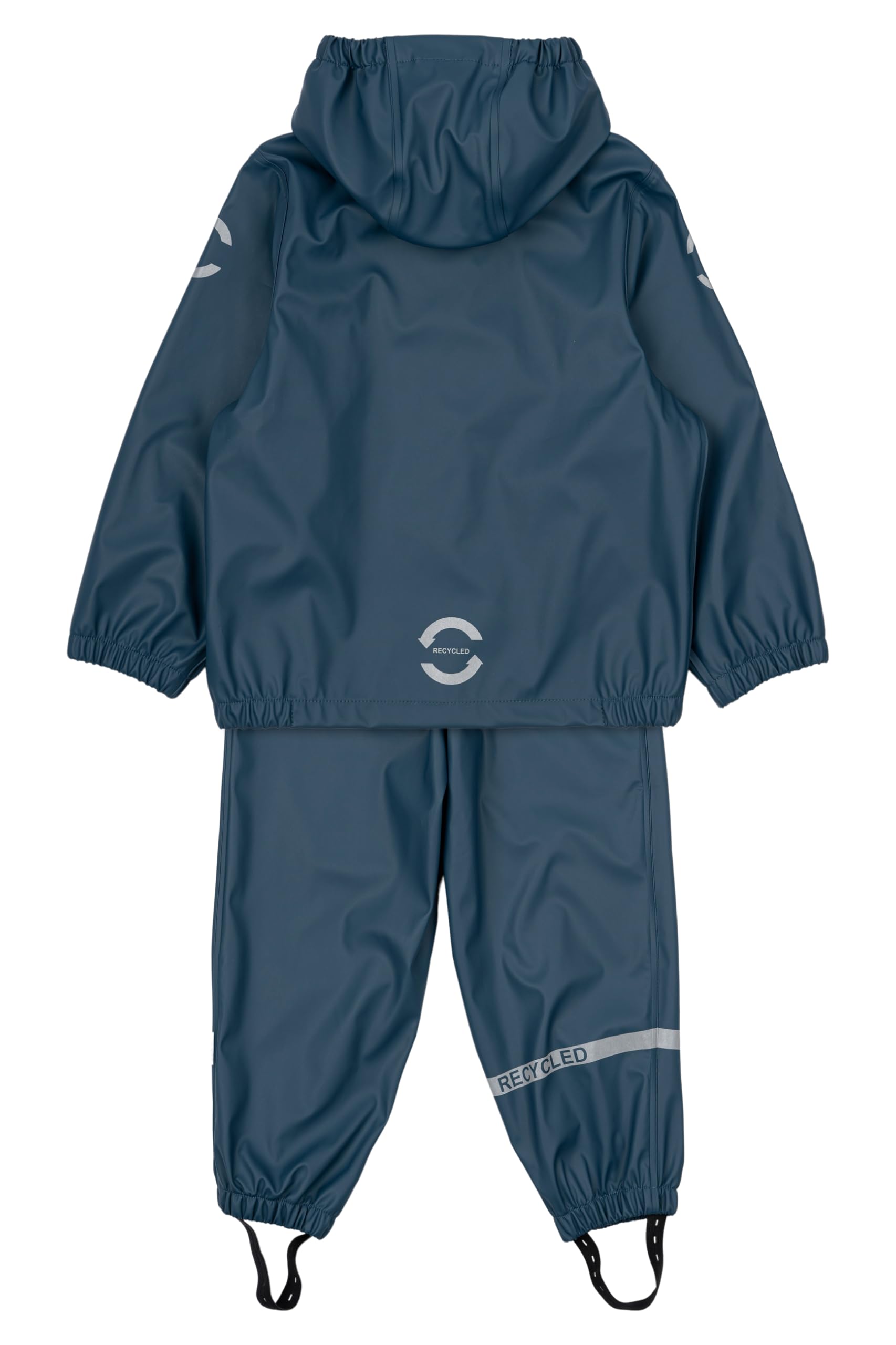 Mikk-line Unisex PU Recycelter Zweiteiliger Regenanzug mit Trägern Orion Blue 110