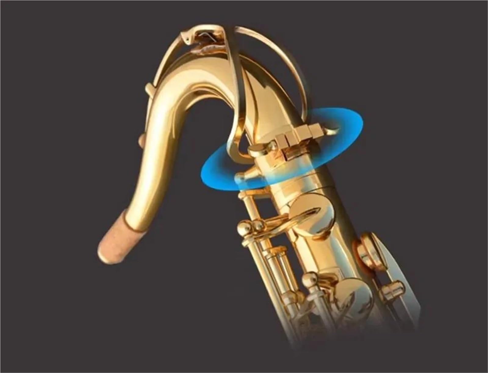 Sassofono professionale Sassofono tenore dorato accessori per prestazioni professionali