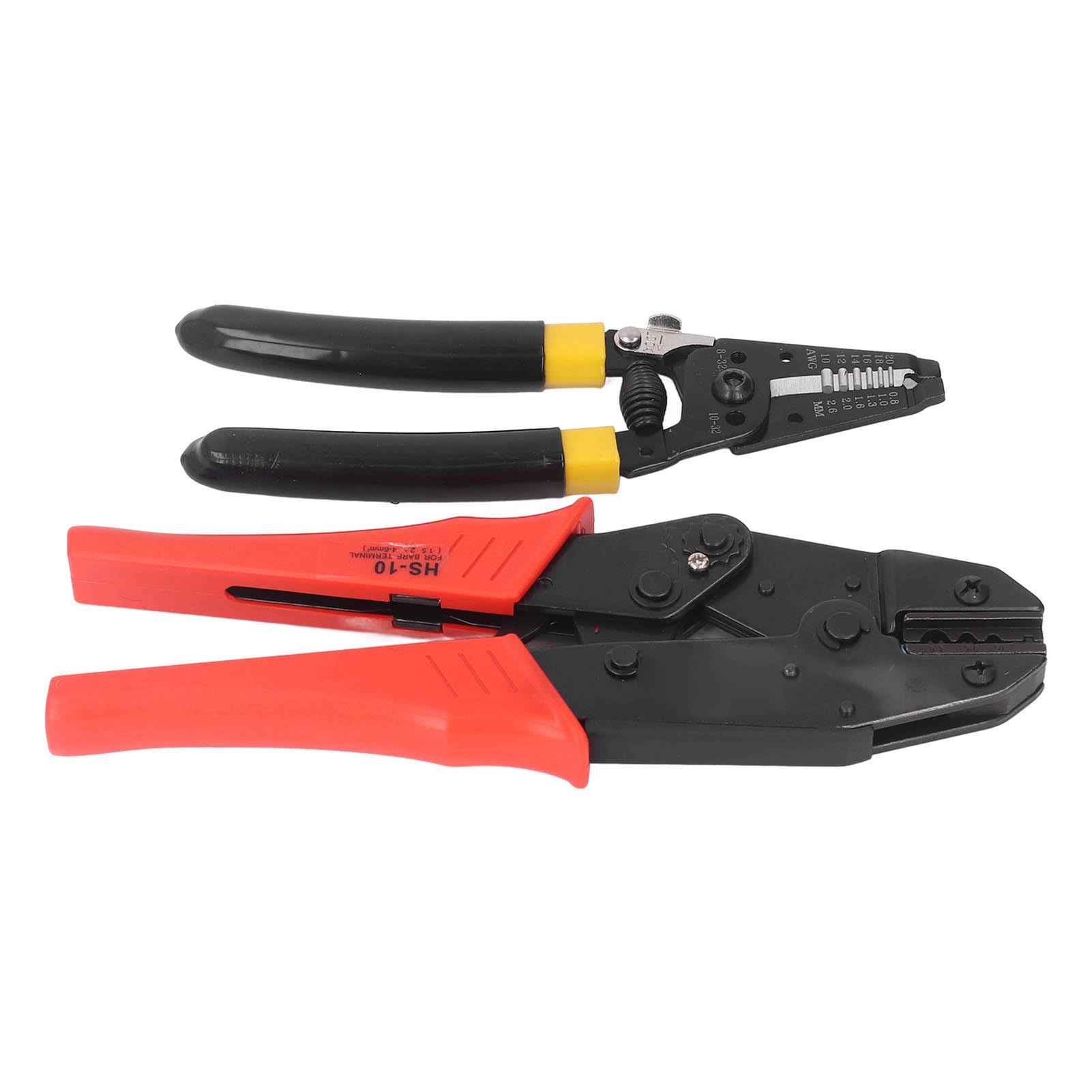 Kit de Herramientas para Prensar Cables de Trinquete Pelacables de Liberación Automática de Acero Inoxidable Duradero para Entusiastas y Profesionales del Bricolaje 1,5-6 mm²