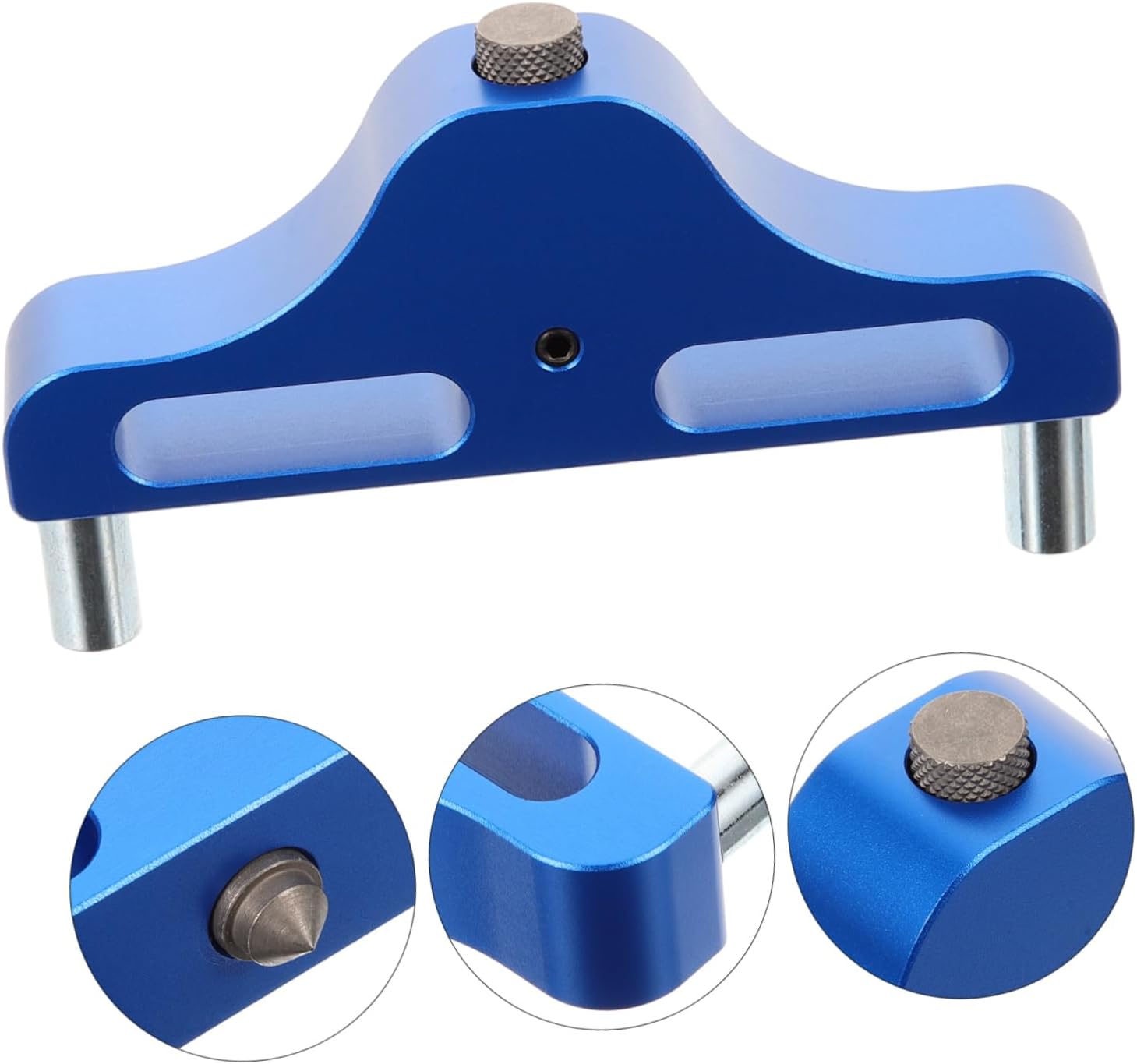 VILLCASE Woodworking Scribe Marker Tool 95mm Offset Marking Gauge Aluminum Alloy Hand Tool for Center Finding Random Color