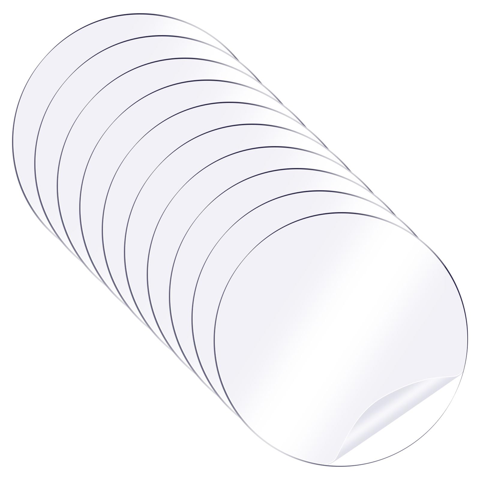 sourcing map 30Pcs Heavy Duty Double-Sided Adhesive Circle Tapes, 1.18"x1.18" Acrylic Waterproof Round Gel Pads Removable Mounting Tape for Wall Home Office Decoration, Clear