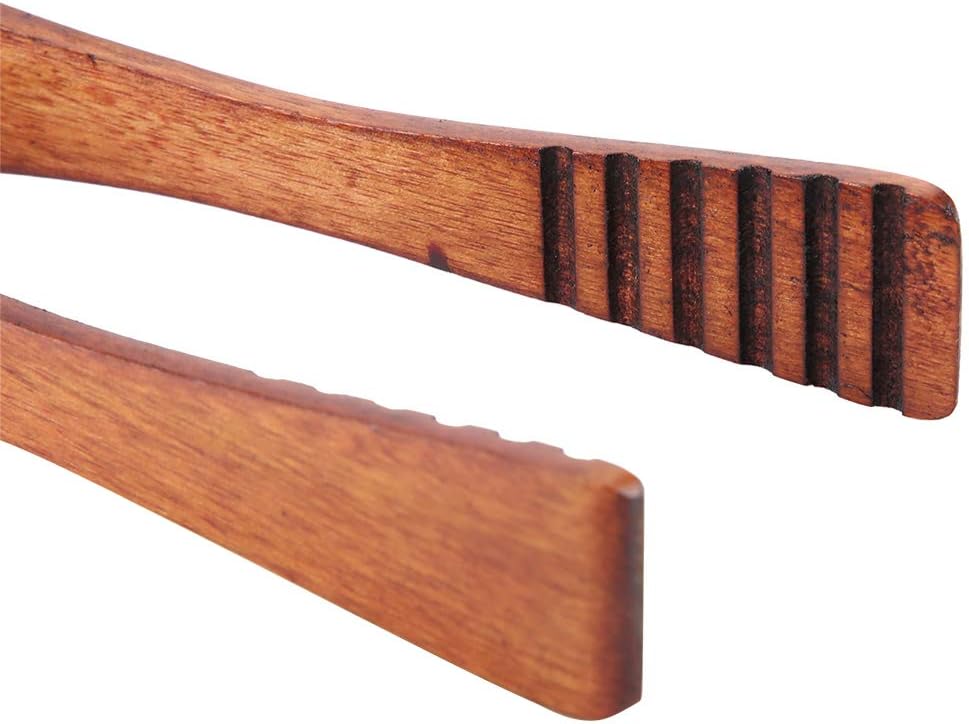 Wooden BBQ Tongs, BBQ Grill Tongs with Long Handle, Kitchen Clip Tong, Food Clamp Serving Tongs, for Grilling Baking Cooking Party Buffet Camping