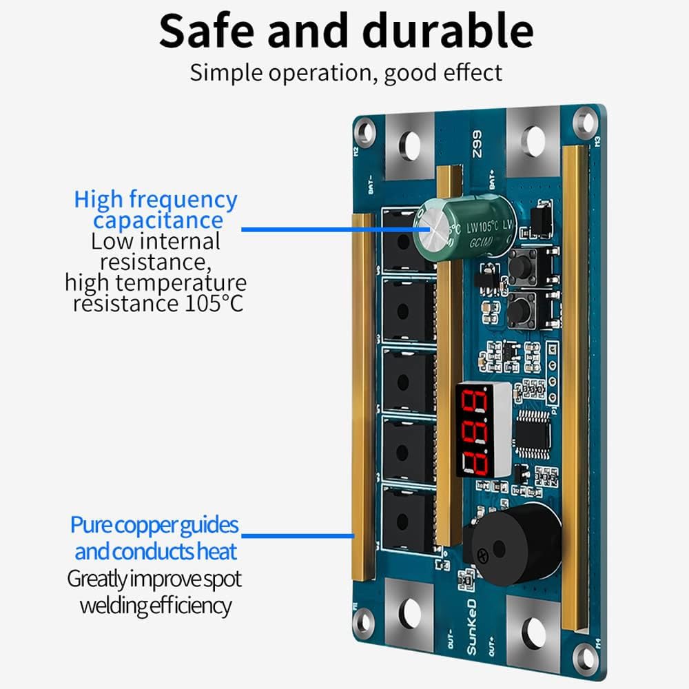 Mini Akku Punktschweißgerät, Spot Welder, Mini Schweißgerät, | zum Schweißen von Nickelblech Intelligente Digitalanzeige 99 Gang Leistungsregelung Tragbares Schweißgerät