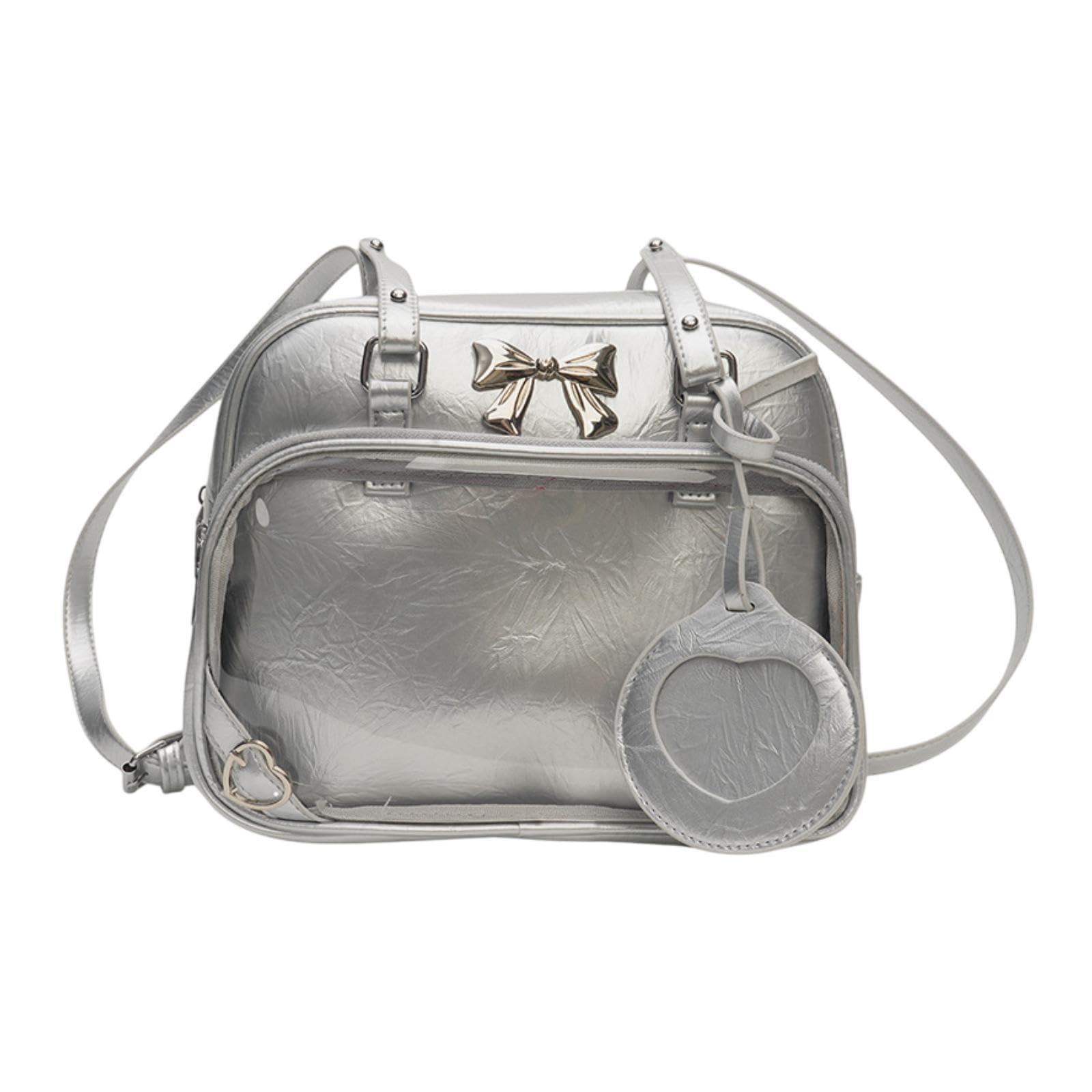 Ita Bag PU Leather Women Backpack for Anime Dolls Display Shopping Halloween Silver-image-31