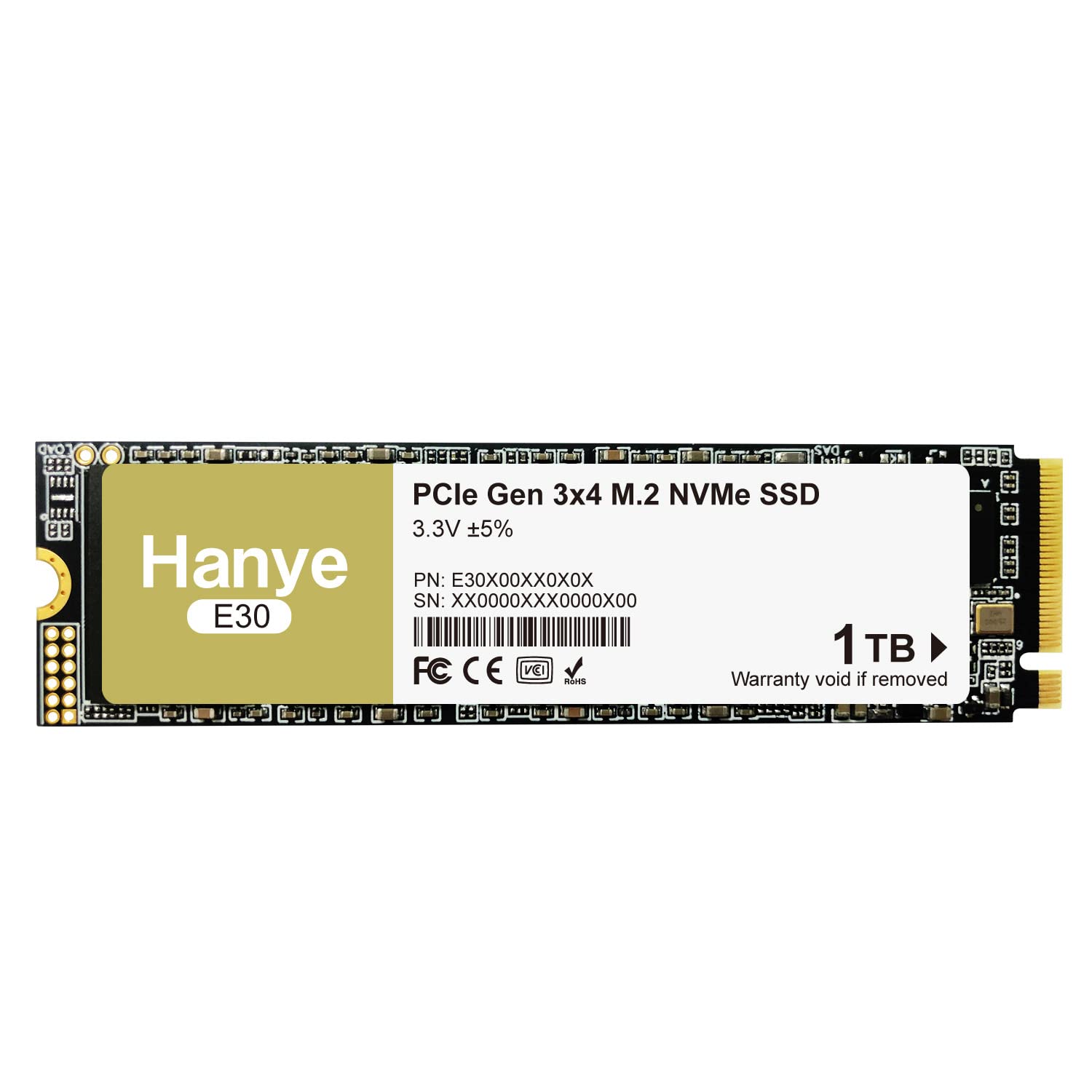 Amazon | Hanye 1TB 内蔵型SSD PCIe Gen3x4 NVMe M.2 2280 3500MB/s