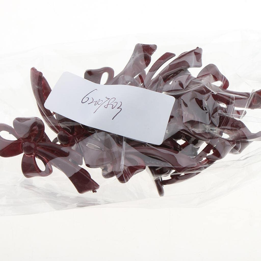 10 Piece Cute Acrylic Bow Hair Barrettes Clips Hairpins for Girls Pale Ma e